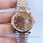 EW factory Rolex Computer Face Datejust 36 Two Tone Rose Gold Jubilee Chocolate Dial Watch